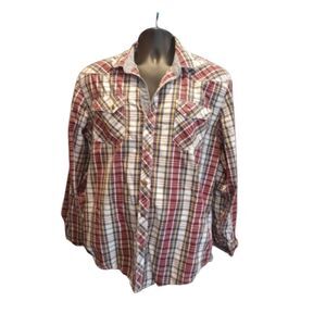 American Rag Men's Size X Large Plaid Button Up Shirt